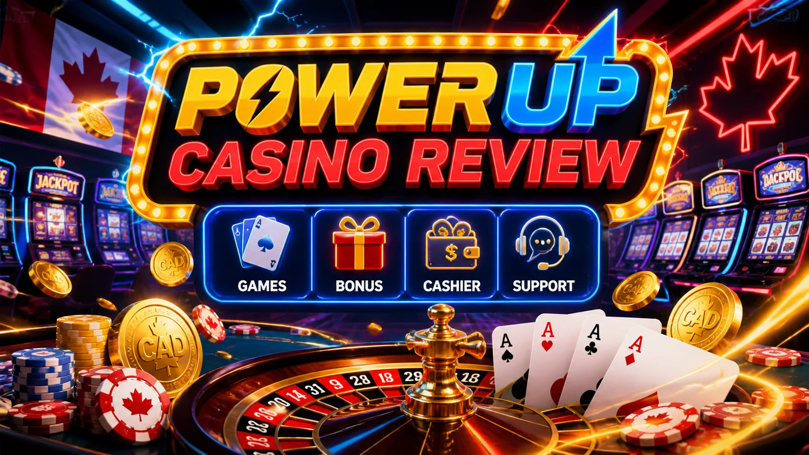 PowerUp Casino Review for Canadian Players content banner
